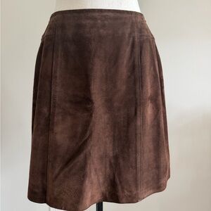 Danier Brown Suede A-Line Skirt